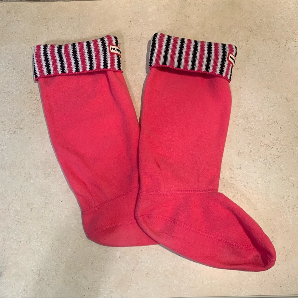 Hunter tall boot socks, bright cerise pink, size L (8-10), never worn